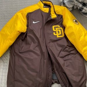 San Diego Padres Nike Brown/Gold Authentic Collection Performance Zip Up hoodie